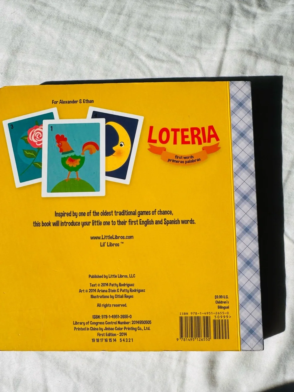 Spanish Toddler Lotería Board Book